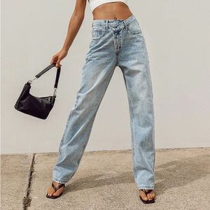 Princess polly asymmetric jeans